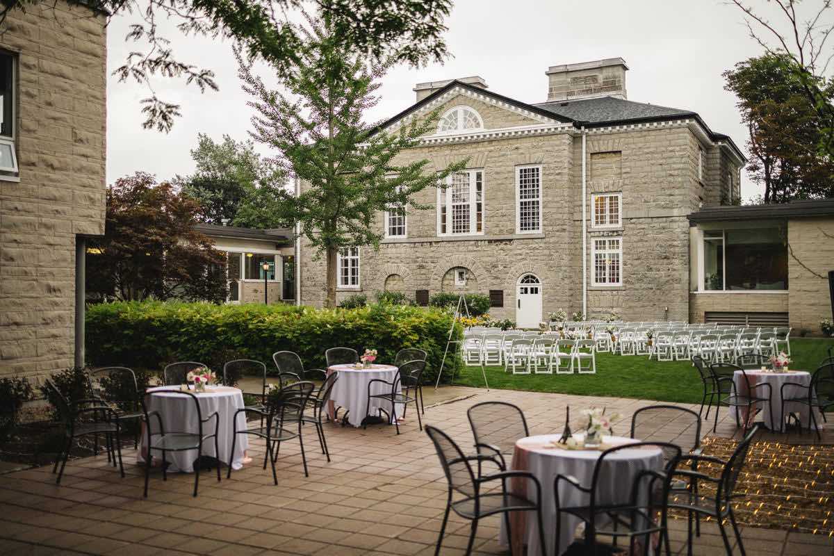 Donald Gordon Hotel and Conference Centre wedding in summer outside building