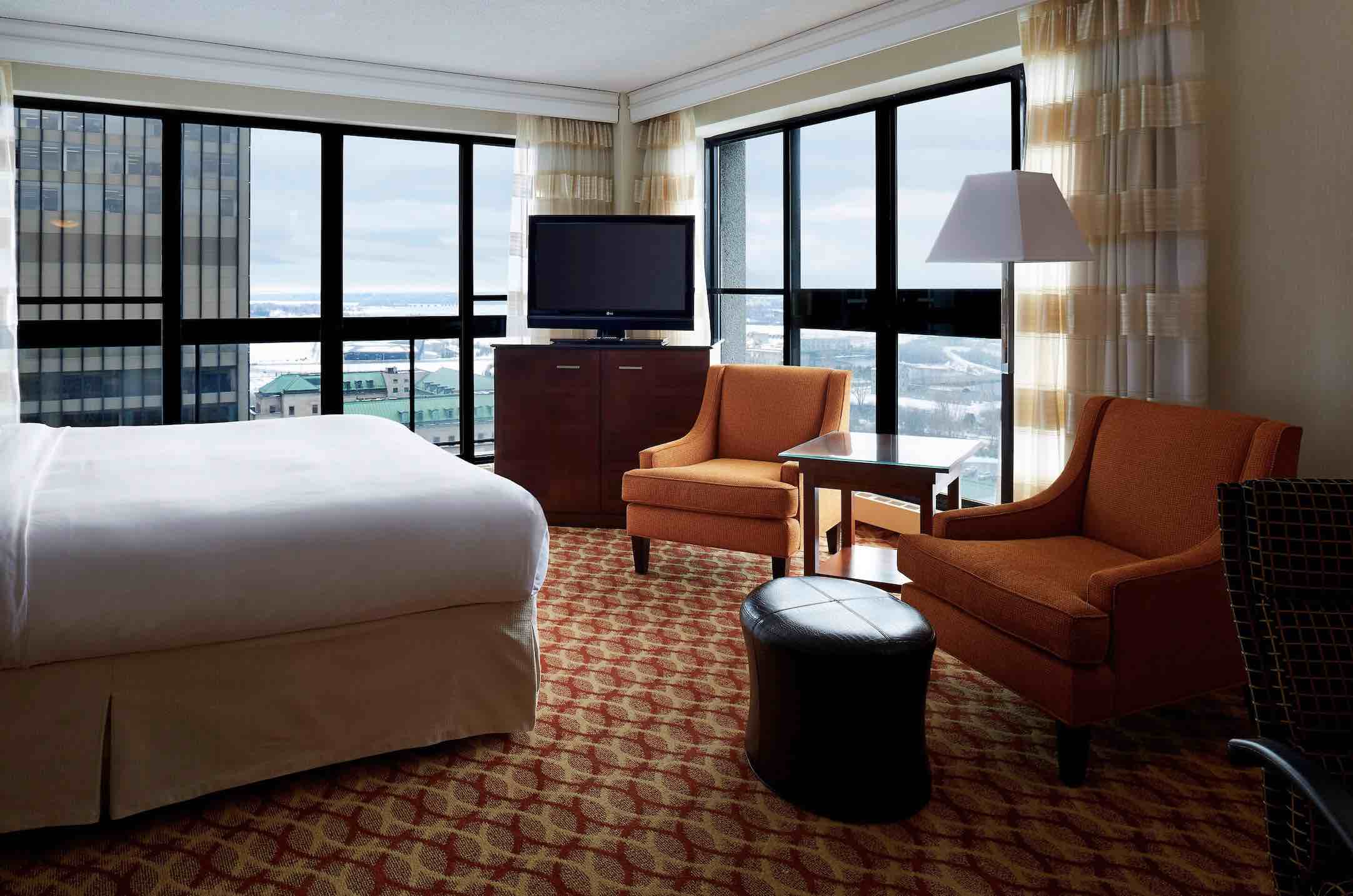 Ottawa Marriott Hotel luxury hotels in ottawa view over city from corner suite