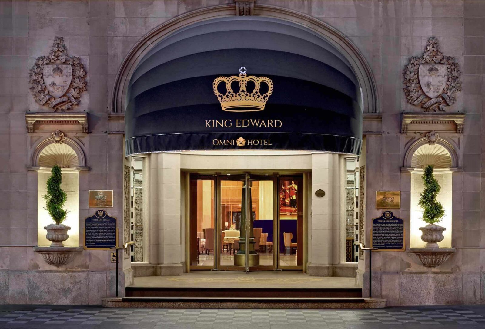Front Entrance of the Omni King Edward Hotel Toronto