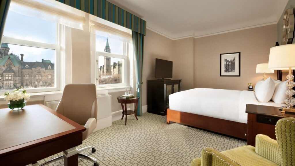 Luxury hotels in Downtown Ottawa Fairmont -view-room