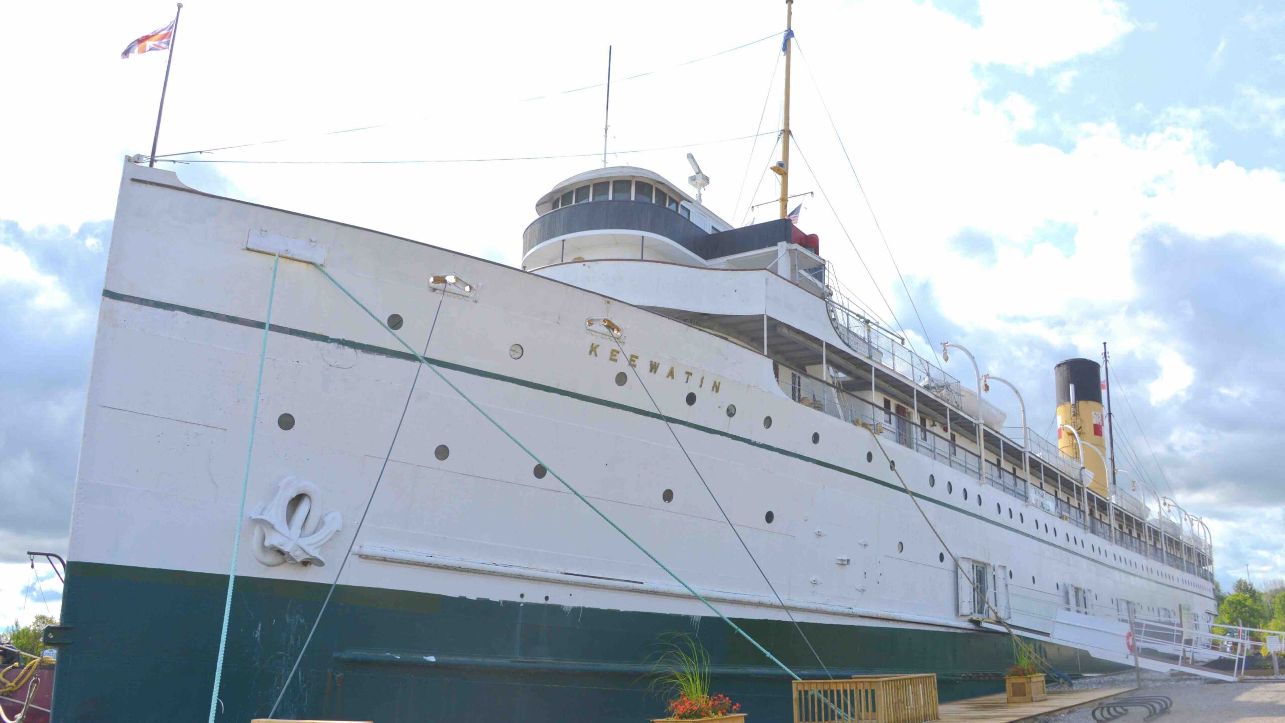 SS Keewatin at dock in Port McNicoll