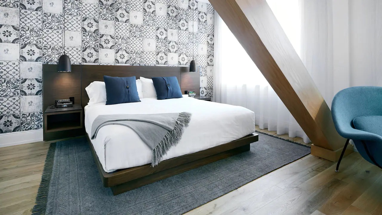 The Walper Hotel Bedroom with beam