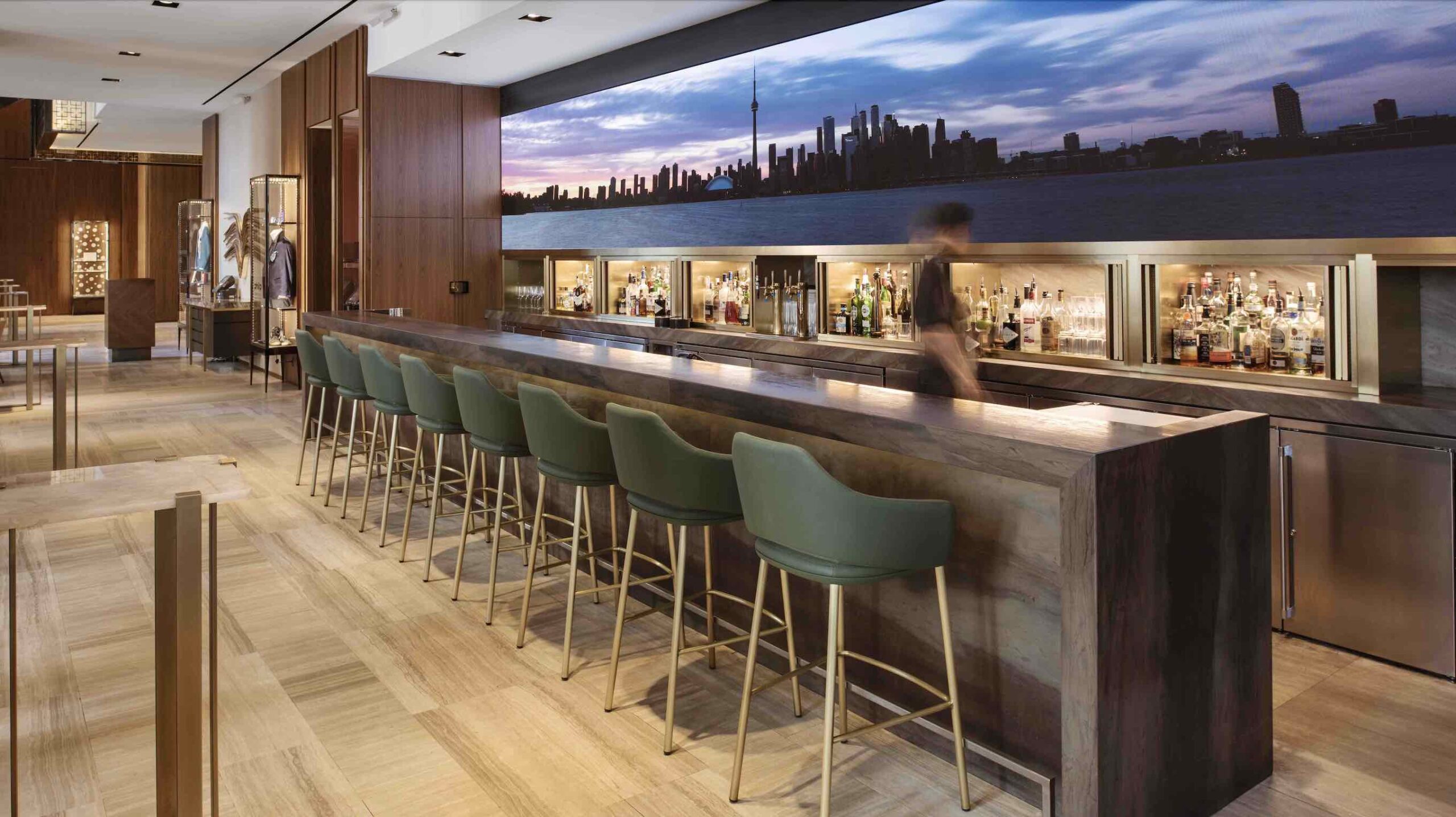 Four Seasons Toronto DBar interior with bar is one of the best toronto hotel bars