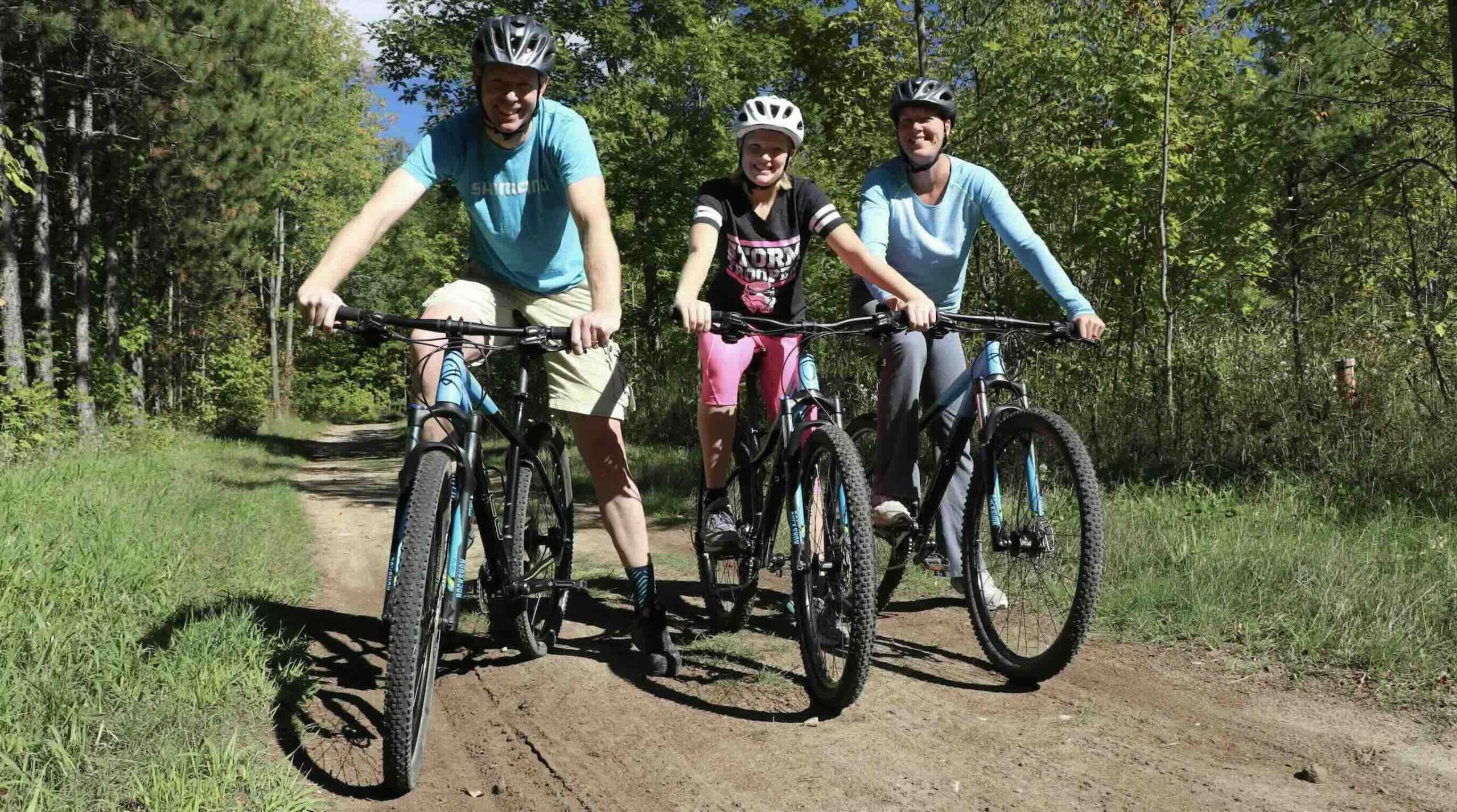 Horseshoe Resort Mountain Biking Adventures with family on bike trail