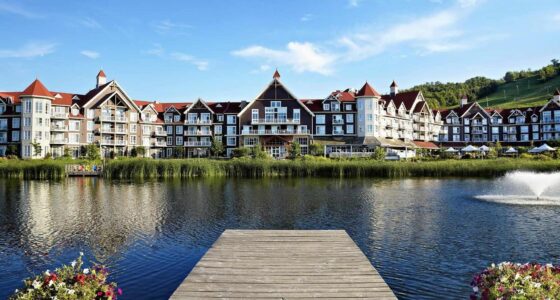 westin-exterior-summer with pond and dock things to do in Blue Mountain Village